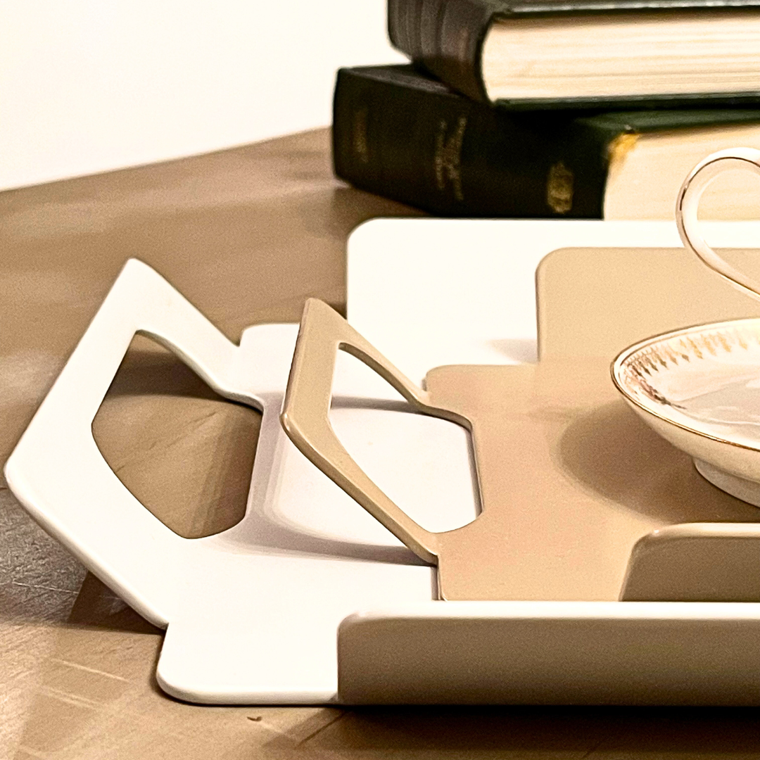 Plateau à servir en acier - Pousse d'amour