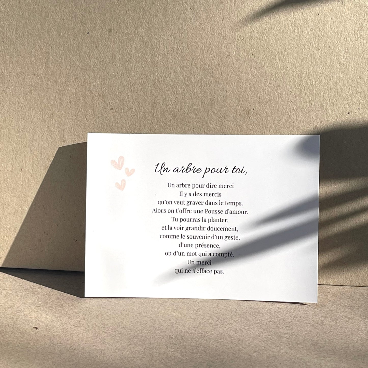 Une Pousse d'amour pour dire Merci