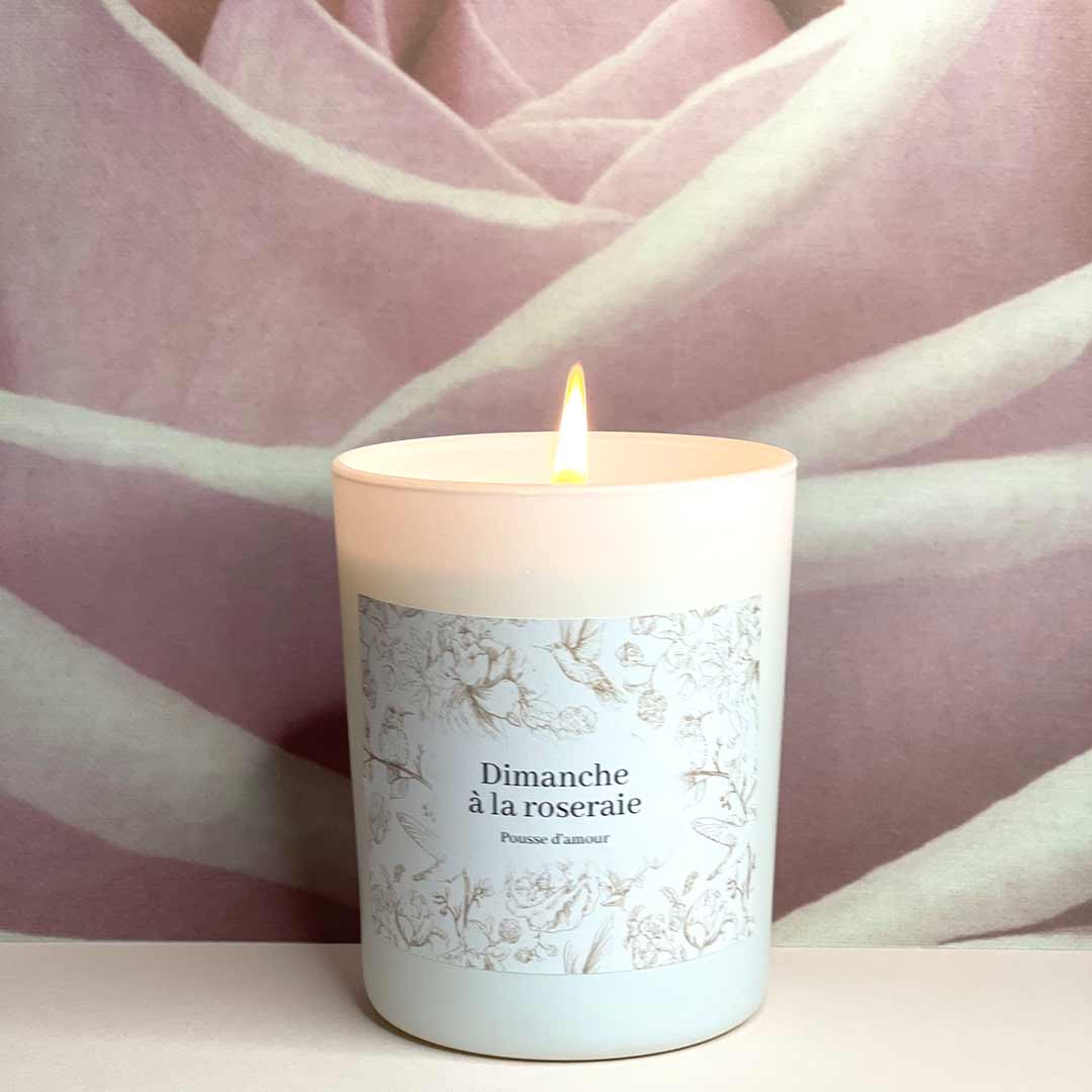 Bougies artisanales -Dimanche -Cire végétale et parfum de Grasse pour des balades olfactives naturelles